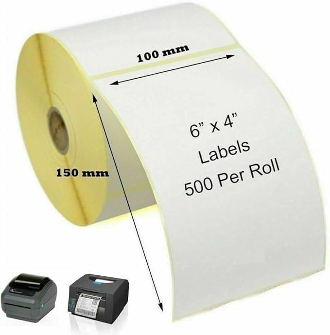 Rotolo (500 etichette) Premium Direct Etichette termiche, 100 mm x 150 mm, per Zebra, MUNBYN, Rollo, TSC, Toshiba, Citizen, Stampanti, LP2844, G